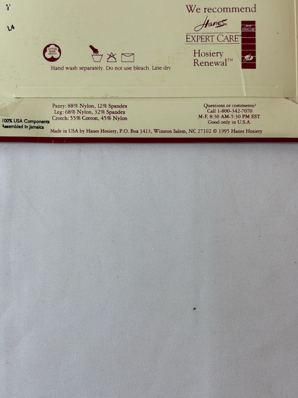 Vintage Hanes Alive Support Pantyhose Style 810 Deadstock Travel Buff Size C - Picture 7 of 9